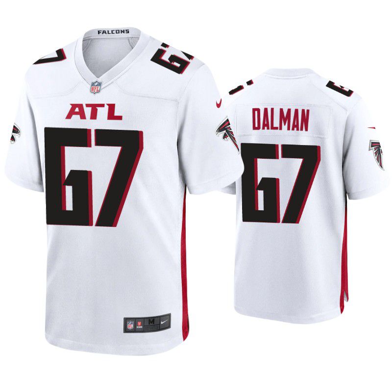 Men Atlanta Falcons 67 Drew Dalman Nike White Game NFL Jersey